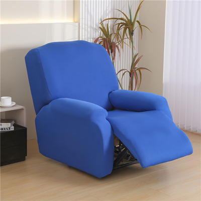 芝华士功能沙发套系列: 纯色牛奶丝 双人（2扶手套+2坐垫套+2靠背套） 深蓝