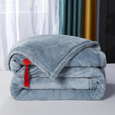 2020新品毛毯双层加厚牛奶绒休闲贝贝绒毯子空调毯沙发毯 1.2*2m（无拉链） 珍珠灰