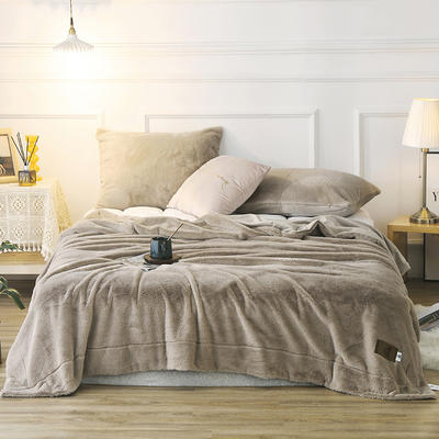2024新款纯色银狐绒单品枕套系列 48*74cm/对 纯面-暖奶咖