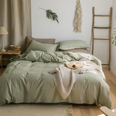 2019新款-色织水洗棉四件套-素 床单款1.5m（5英尺）床 素-浅绿