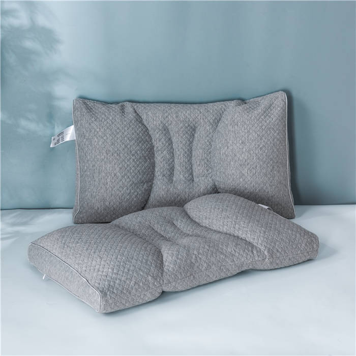 2024新款三维调节枕（针织布空气层）枕头枕芯 48*74cm/只 PE软管枕-灰色
