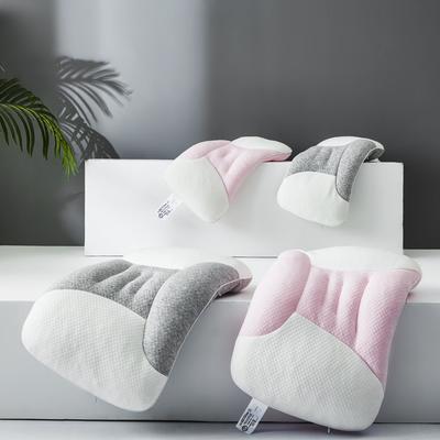 2021新款亲子情侣软管枕枕头枕芯 情侣款粉/灰色护颈可调节婴儿枕（40*60cm） 情侣款粉色（40*60cm）