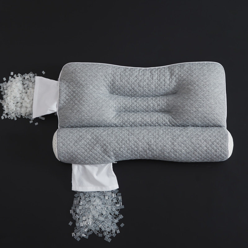 2024新款微管牵引理疗枕头枕芯 睡眠黑科技护颈软管枕可调节（白/灰色） 40*60cm 微管牵引理疗枕B（灰色）