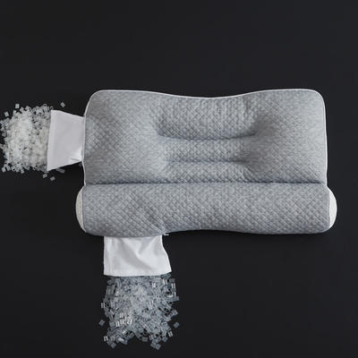 2021新款微管牵引理疗枕头枕芯 睡眠黑科技护颈软管枕可调节（白/灰色） 微管牵引理疗枕B（灰色）