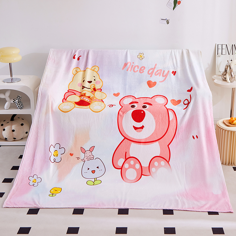 2023新款法莱绒迪士尼漫威童毯毯子-迪士尼版 150x200cm 可爱小熊