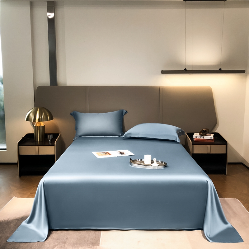 2023新款轻奢天丝纯色单品套件系列--单床单 200*230cm 梵高蓝