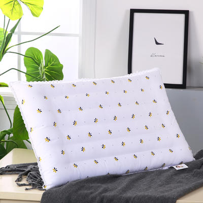 全棉小蜜蜂花边羽丝定型枕安睡枕舒适枕枕芯枕头