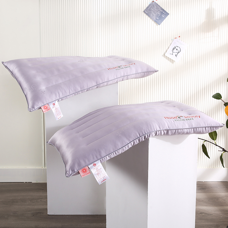 2021新款玫瑰香薰羽丝定型枕矮枕枕头枕芯保健枕（47*72cm/个） 紫色