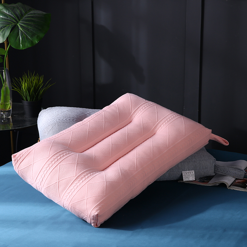 2021新款针织羽丝定型枕枕芯枕头 粉色
