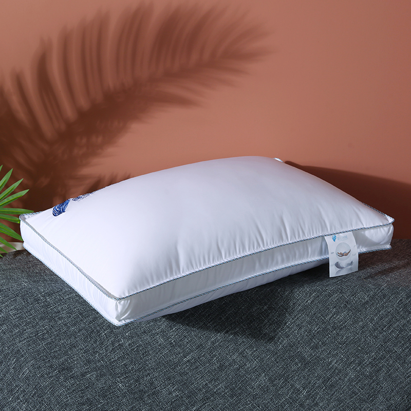 2021新款全棉高密暖心羽丝枕枕头枕芯48*74cm 白色