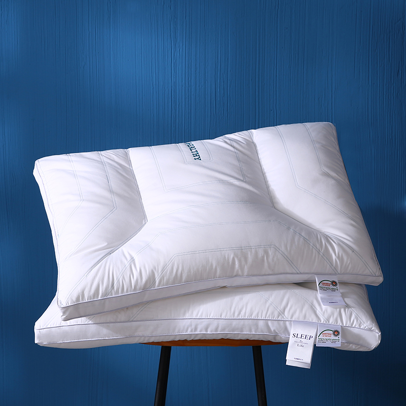 2022新款全棉绗绣分区定型枕头枕芯48*74cm 全棉绗绣分区定型枕