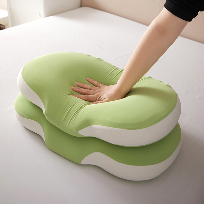 2023新款零压力生物基绵豆枕 枕头枕芯 1500g 牛油果绿 40*60cm/只