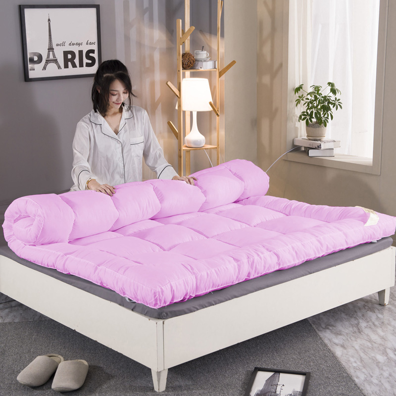 2022嘉雅床垫 新款加厚立体羽丝绒床垫榻榻米床褥子保暖酒店床垫子 120x200cm（5.3斤） 粉色