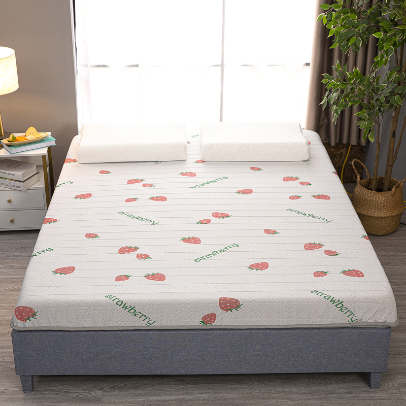 2021 嘉雅床垫新款针织棉记忆棉海绵床垫加厚乳胶床垫 1.2X2.0米（6公分厚乳胶床垫） 甜心草莓
