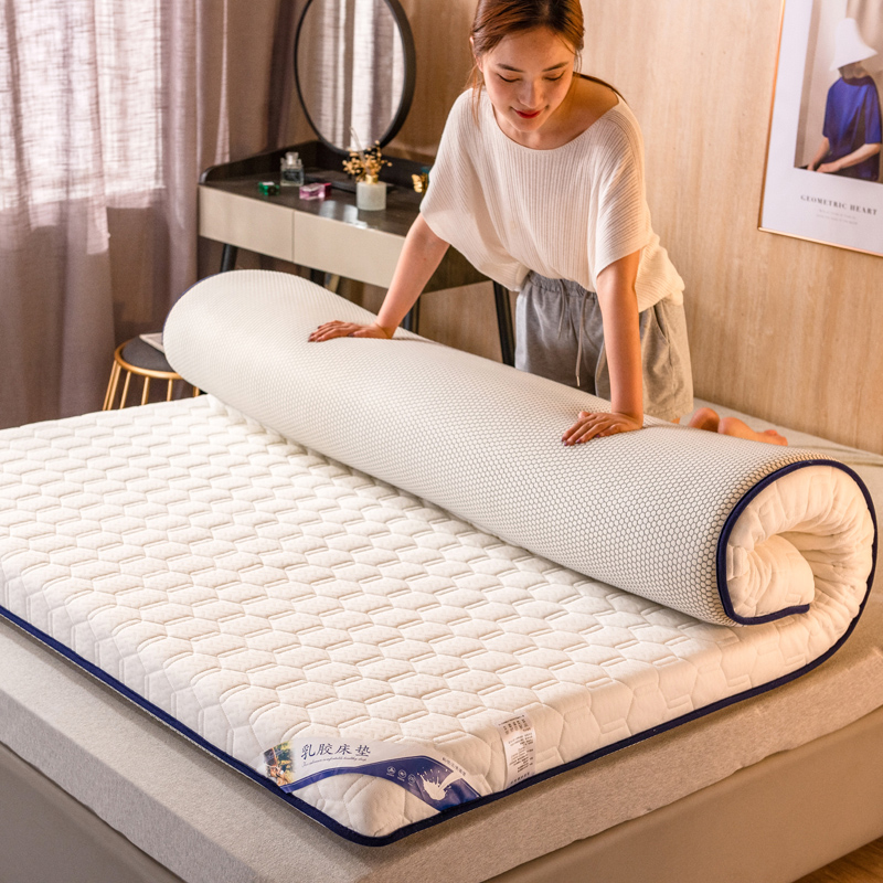 2021 嘉雅床垫新款针织棉记忆棉海绵床垫加厚乳胶床垫 1.2X2.0米（6公分厚乳胶床垫） 六边形白
