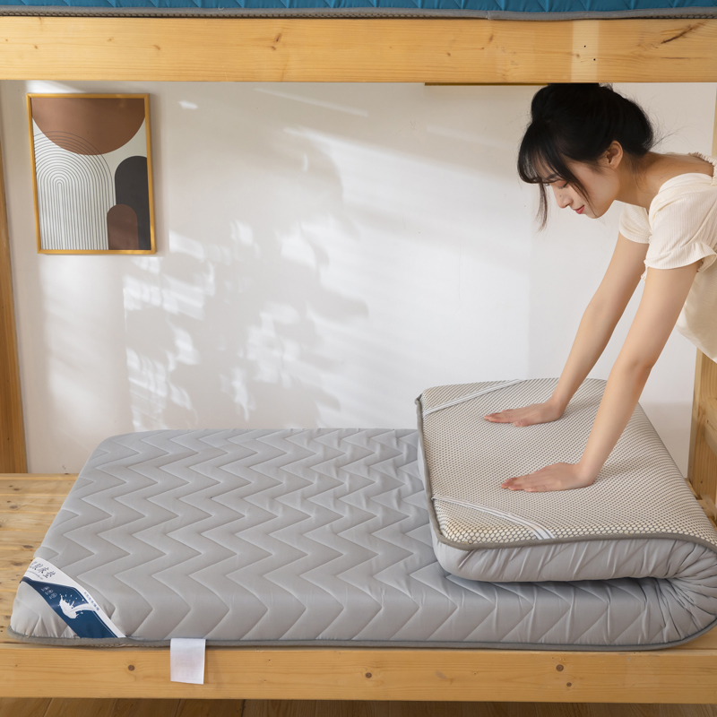 2022新款A类抗菌磨毛波浪乳胶床垫学生宿舍床垫含有质检报告 90x200cm（6cm） 波浪灰