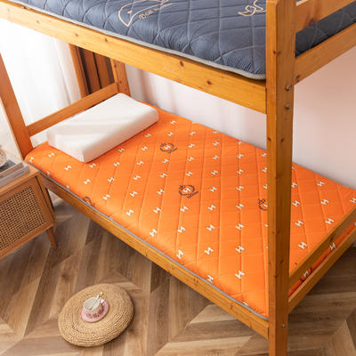 2023新款加厚磨毛印花防滑床垫抗压舒适透气床垫（小床图） 120x200cm 爱玛橙