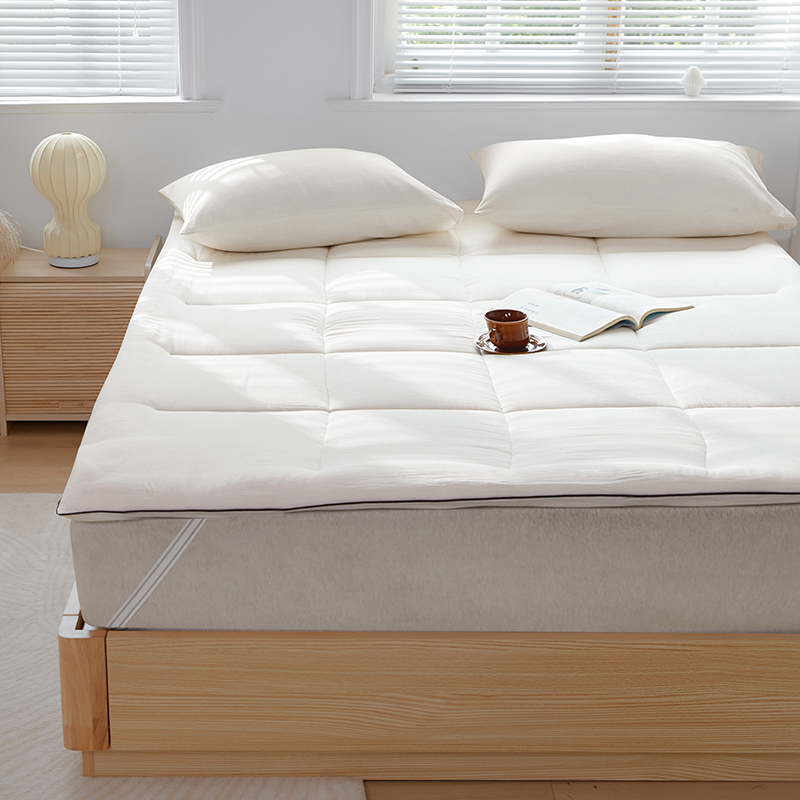 新款 新疆长绒棉棉花床褥子学生床垫0.9米宿舍床褥全棉 0.9米床 棉花床褥白色