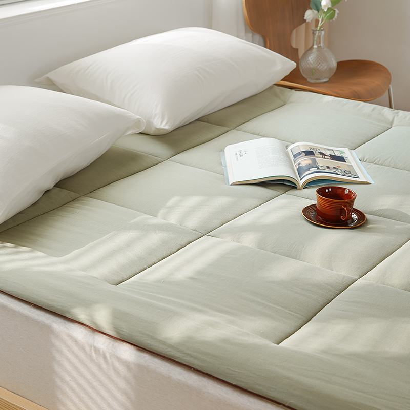 新款 新疆长绒棉棉花床褥子学生床垫0.9米宿舍床褥全棉 1.5米床 棉花床褥茶色图2