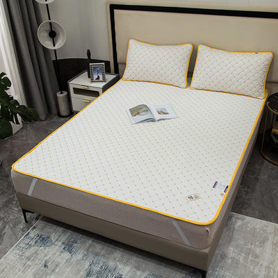 2022新款软床垫全棉床护垫保护垫床单 90x200cm 满天星 本白