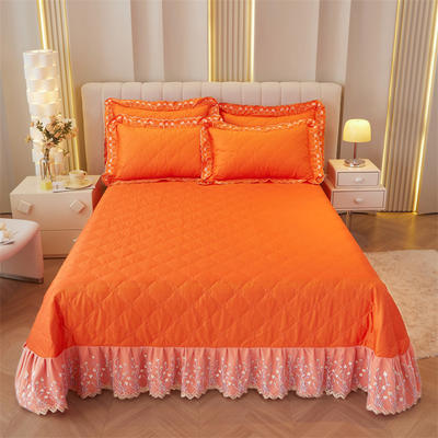 2023新款13372甜蜜公主套件及单品-单床盖 250*270cm单床盖 爱玛橙