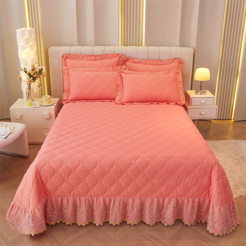 2023新款13372甜蜜公主套件及单品-单床盖 250*270cm单床盖 梦想粉