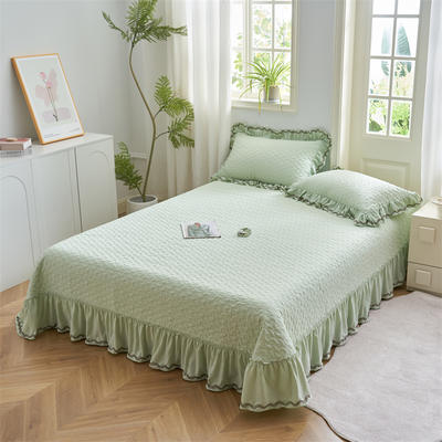 2024新款A类针织棉玉玲珑系列单床盖 2.5*2.7m单床盖 橄榄绿