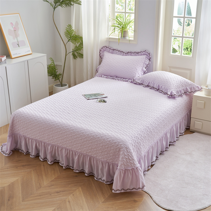2024新款A类针织棉玉玲珑系列单床盖 2.5*2.7m单床盖 浪漫紫