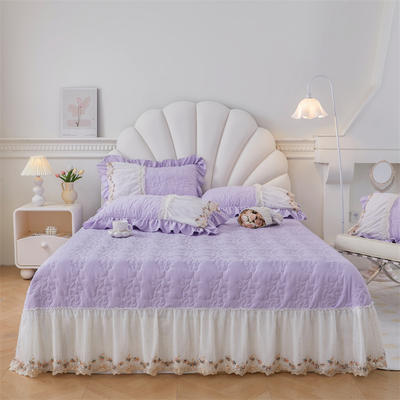 2024新款唯美舒适小竺棉芊洛公主系列单床盖 被套-2.0*2.3 芊洛公主-温馨紫