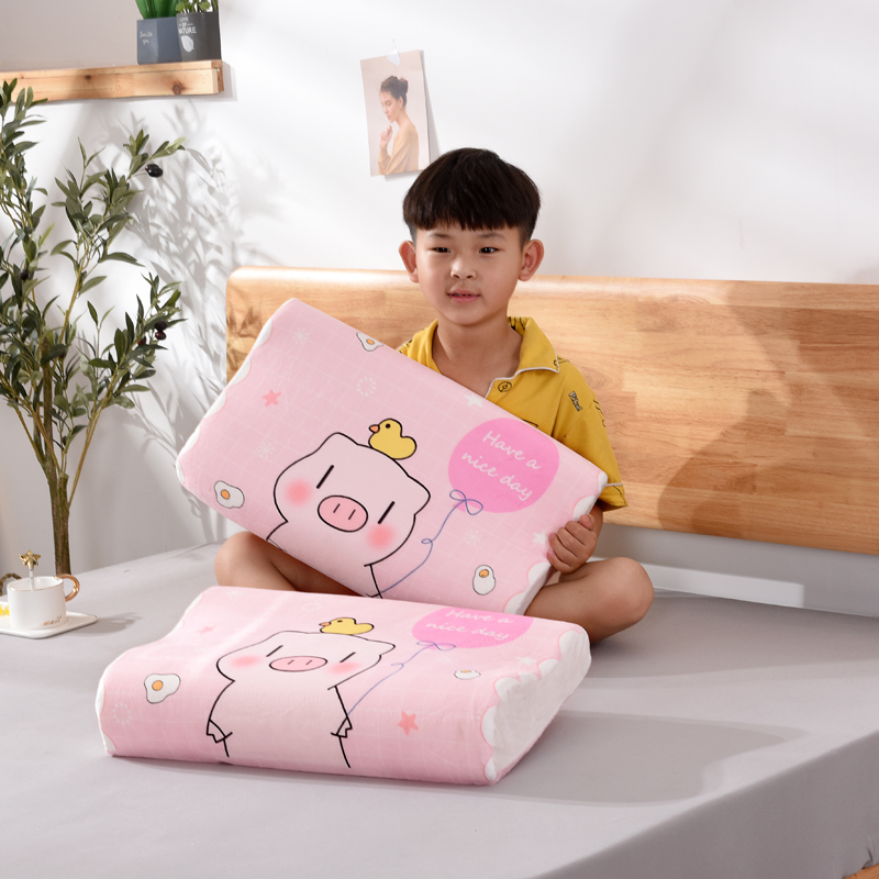 2020新款宝宝绒卡通记忆枕枕头枕芯 甜心小猪 单枕芯50*30cm