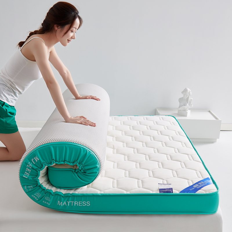 2022新款乳胶按摩记忆棉床垫组合床垫 0.8*2.0m（9公分） 孔雀绿