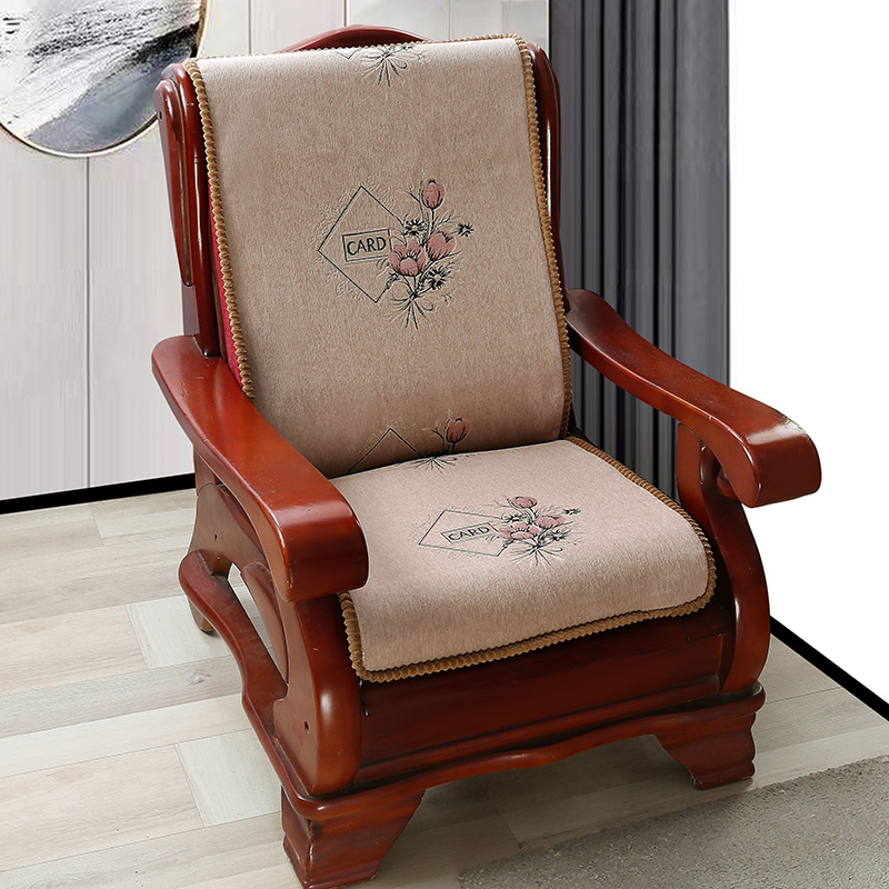 2021新款实木沙发垫子加厚坐垫海绵高密度加硬中式红木沙发垫 55*50*60 郁金香