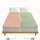 （总）2023 AB牛奶绒复合床笠 双面可用 加厚床笠 120cmx200cm 粉绿