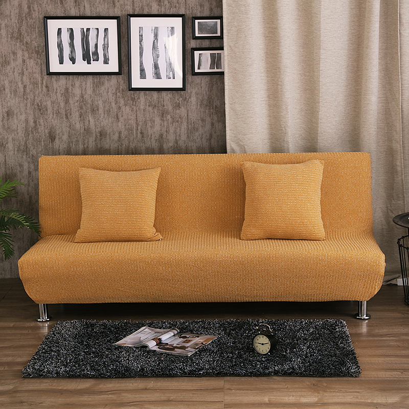 2020新款针织沙发床套 150~190cm无扶手通用 思秋-柠檬黄