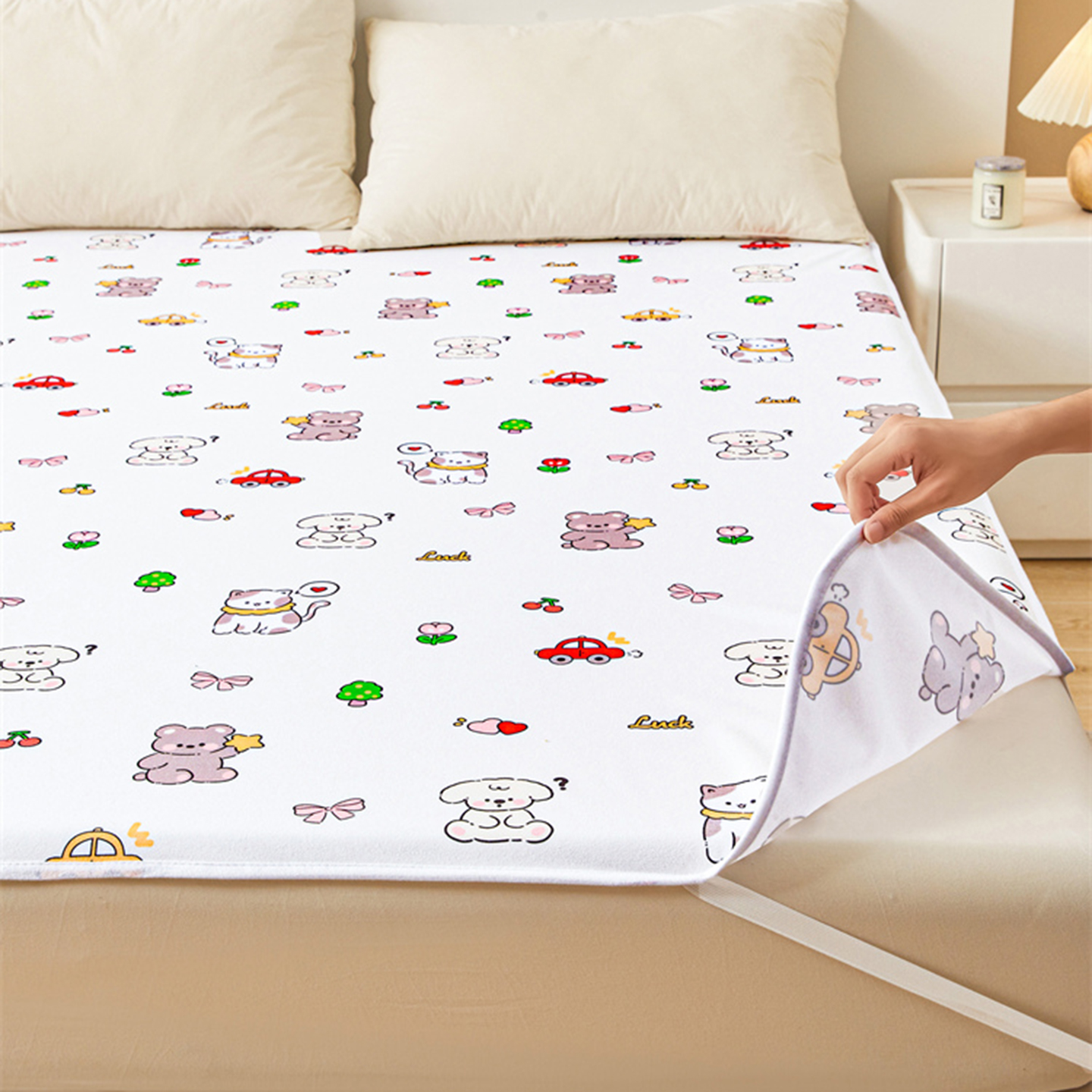 2025新款防水隔尿垫子卡通成人床垫保护罩A类宝宝尿垫