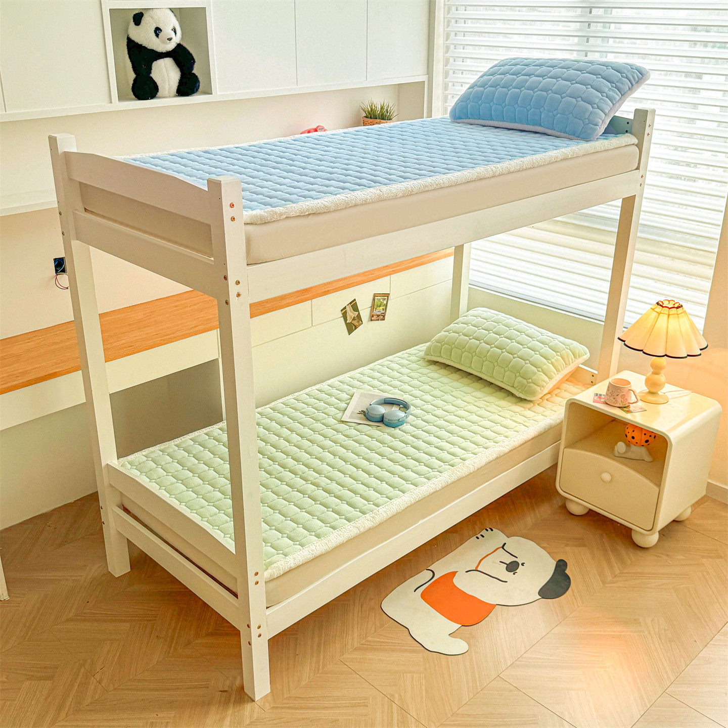 2025冬季新品牛奶绒床垫床护垫学生上下铺床褥子纯色绒垫子 牛奶绒床褥-薄荷绿