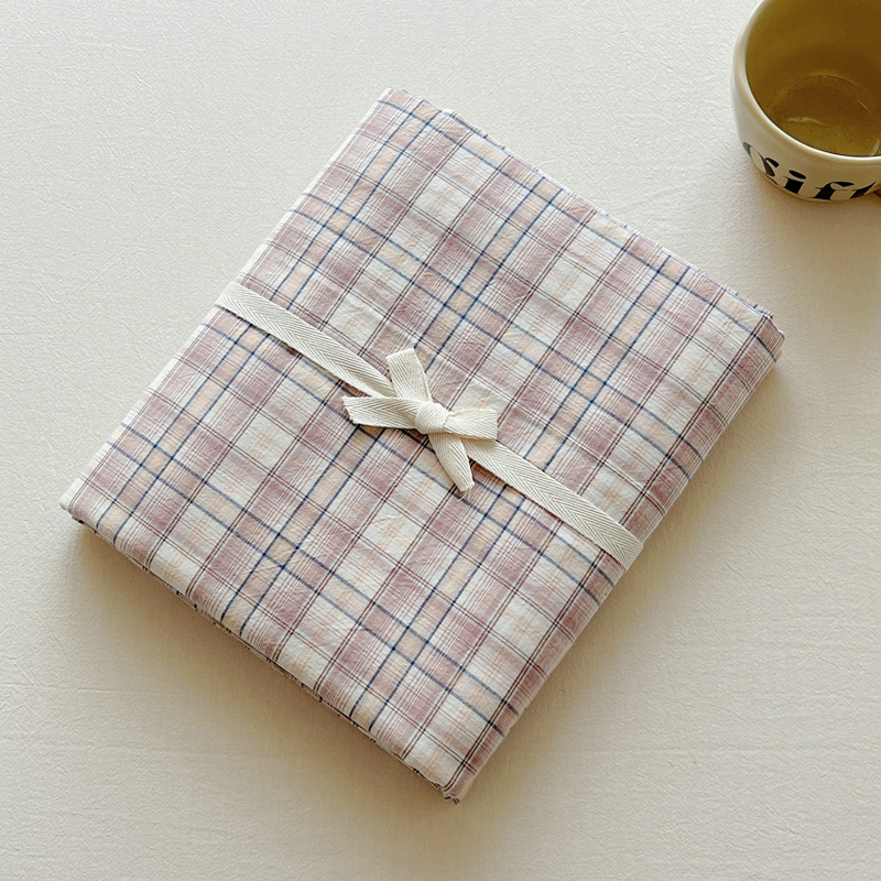 新款-日式少女风纯棉全棉色织水洗棉单品床单风格一 160cmx240cm 森屿-咖
