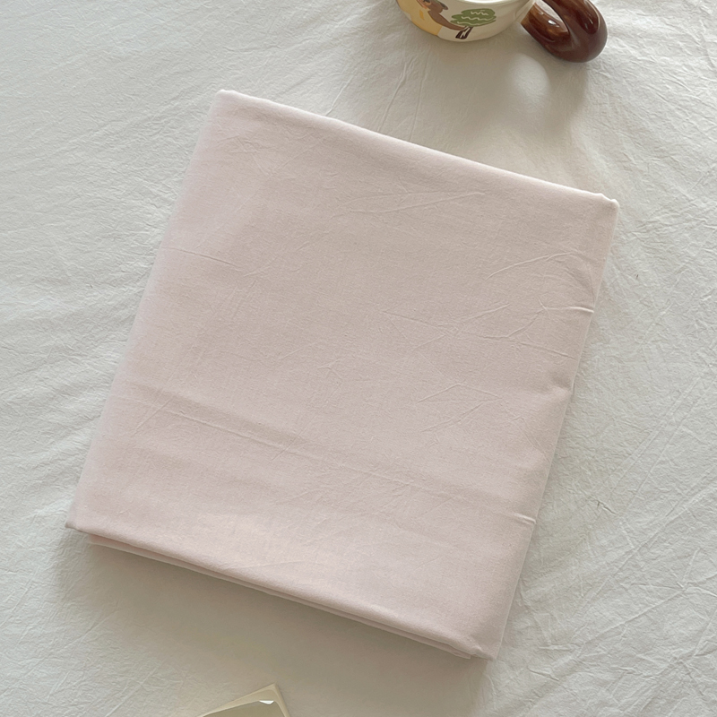 2024新款全棉色织水洗棉单品系列 床单120x230+枕套1个 茶粉