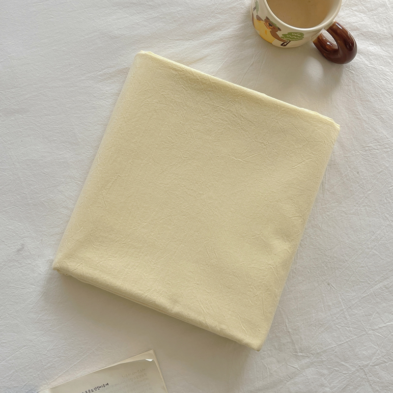 2024新款全棉色织水洗棉单品系列 床单120x230+枕套1个 鹅黄