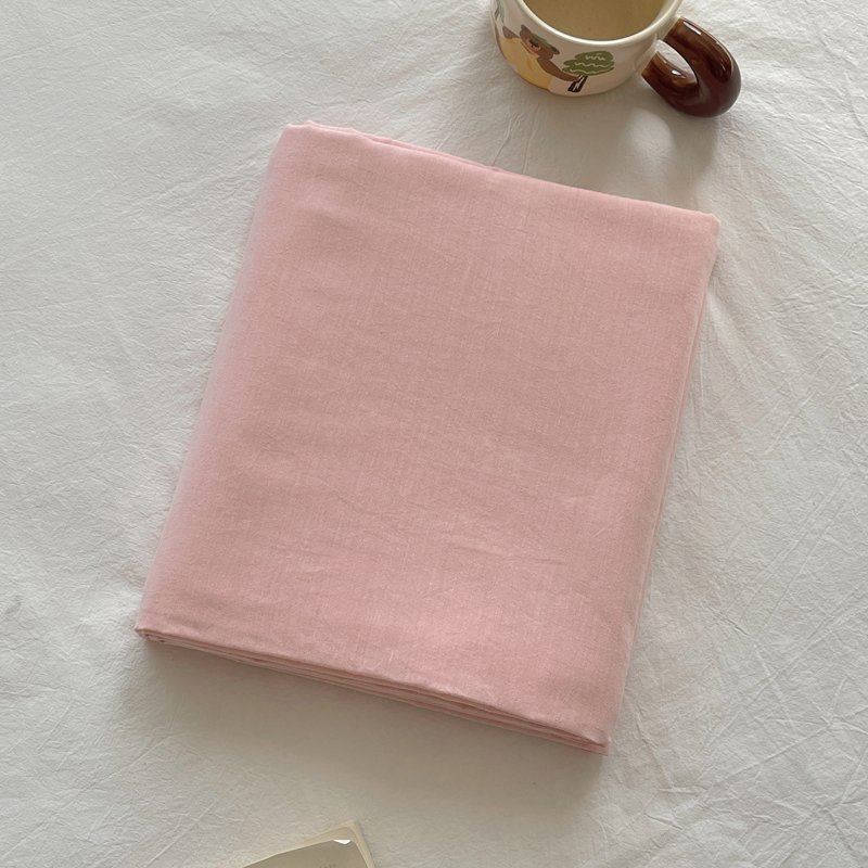 2024新款全棉色织水洗棉单品系列 床单120x230+枕套1个 脏粉