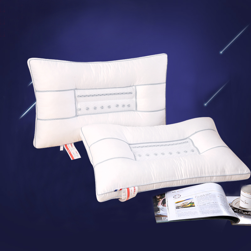 全棉磁疗透气护颈保健枕芯（三色可选）保健护颈枕头 全棉中网磁疗护颈枕
