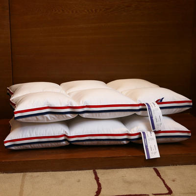 全棉酒店织带立体护颈枕芯六宫格定型枕头芯 全棉织带六宫格定型枕头