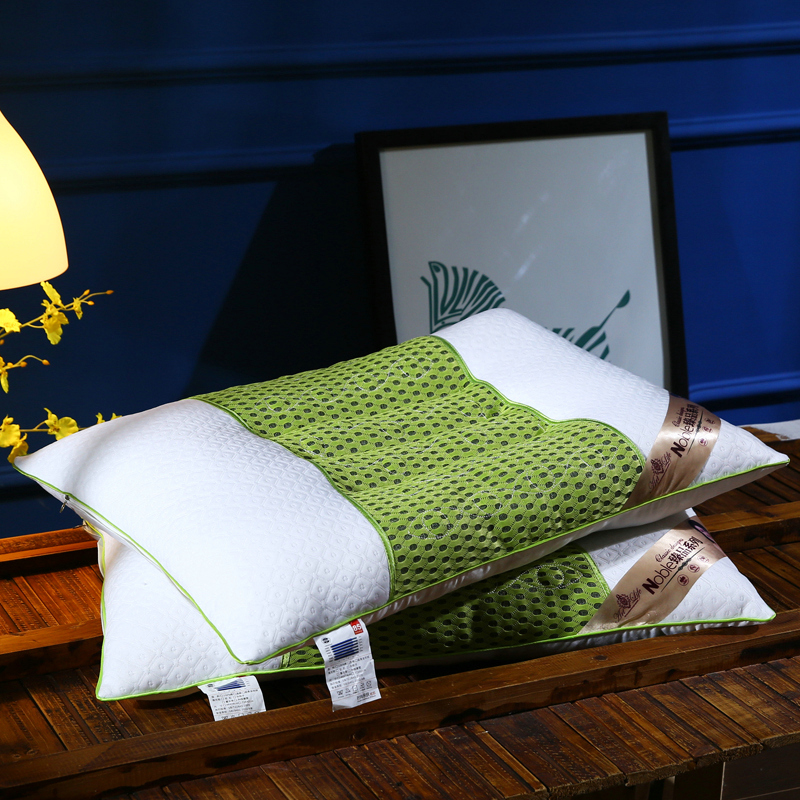针织棉磁疗透气护颈保健枕芯安睡助眠枕头 绿色磁疗枕