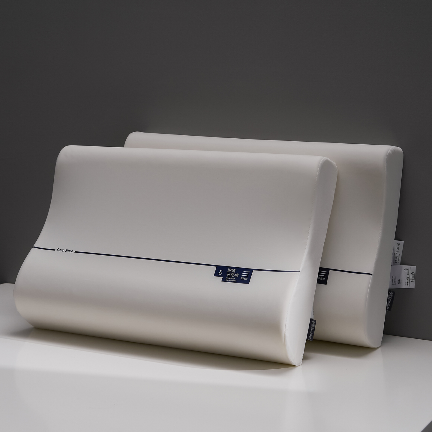 2026新款深睡记忆棉波浪枕枕头枕芯 白