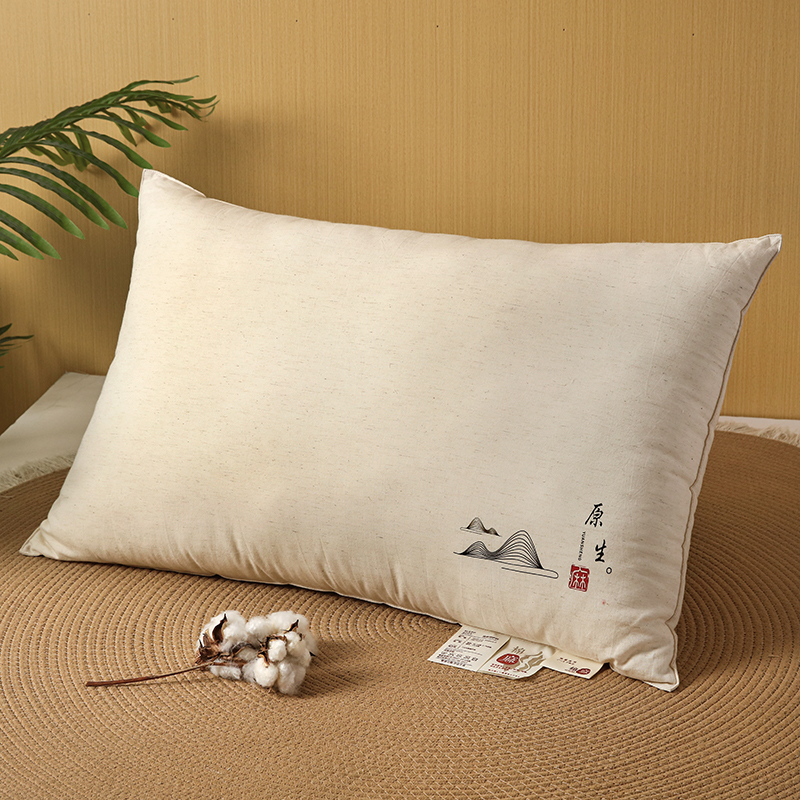 2025新款原生麻舒适枕头枕芯 单边款