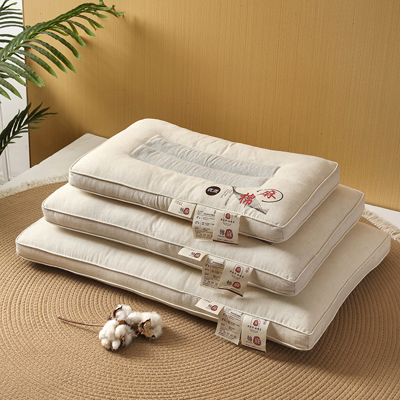 2025新款棉麻舒眠定型枕头枕芯 棉麻舒眠定型枕