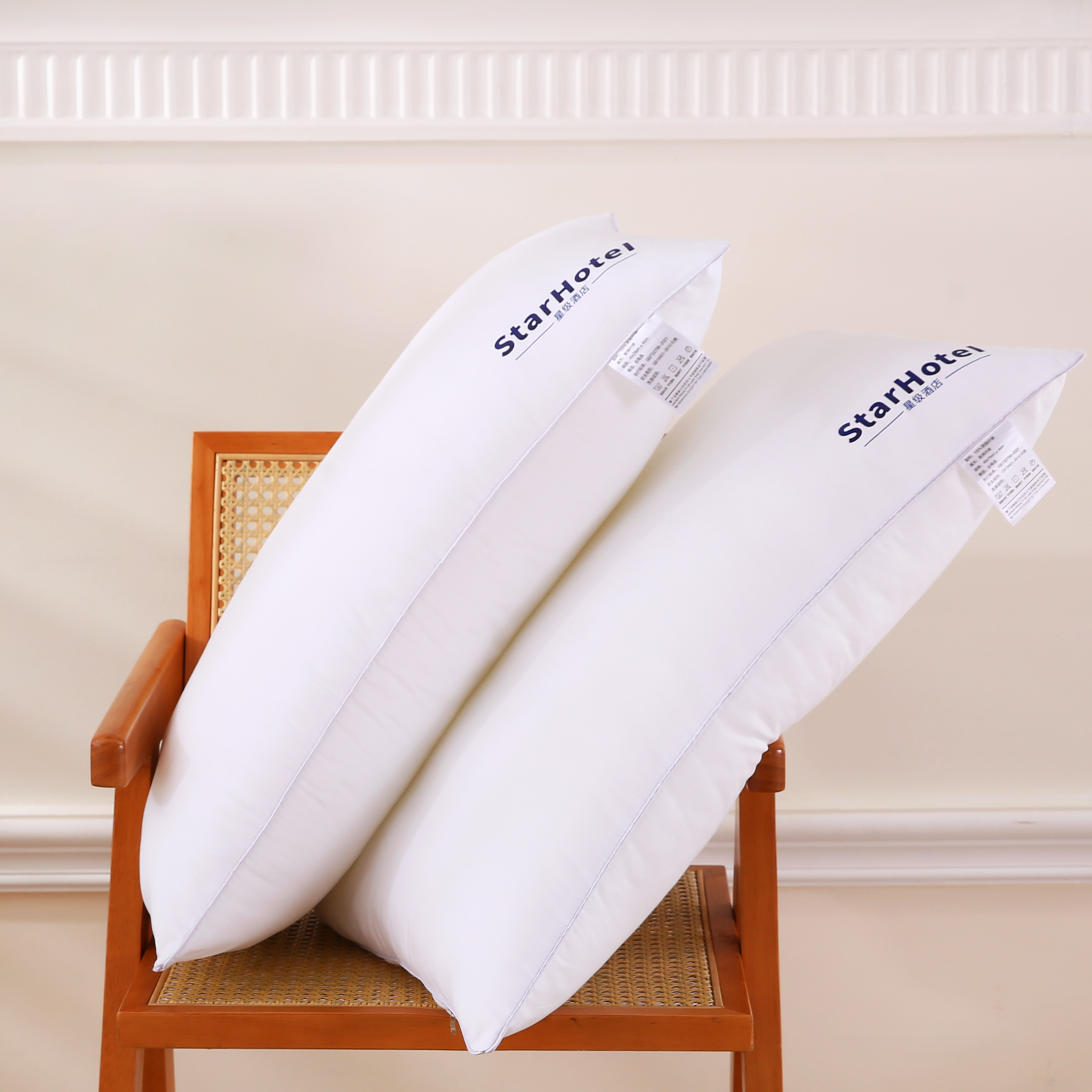 2026新款促销磨毛烫画星级酒店枕头枕芯 星际酒店枕