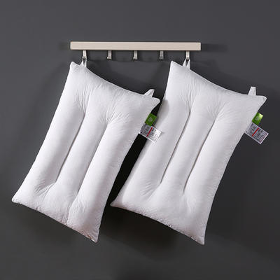 日式全棉简约绗缝羽丝绒可水洗枕头定型护颈单人安睡枕芯 全棉日式简约定型枕