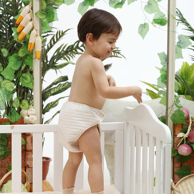 新款有机彩棉空气层隔尿裤 宝宝尿布儿童护理款 招代理 棕色	均码