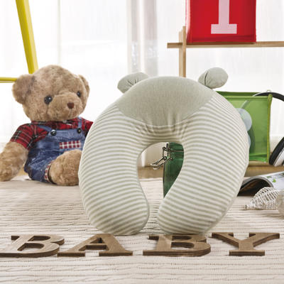 彩棉婴儿记忆枕（凸型枕） 儿童枕头 30*31*12cm 绿